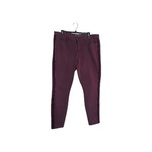 Levi's 18 Modern Skinny Maroon Jeans Velvet Side Stripe Edgy Preppy Casual Prep